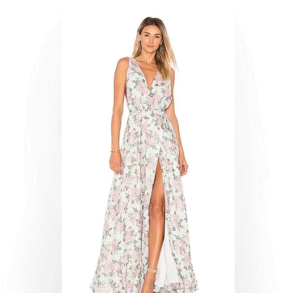 Floral Maxi Dress with Slit